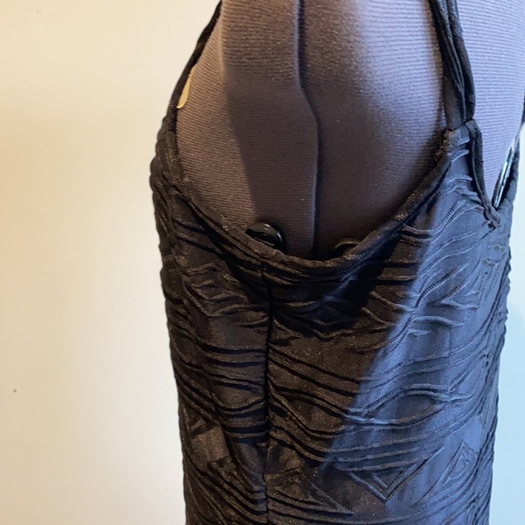 Y2K black Strappy Dress with dimensional Print - Picture 5 of 8